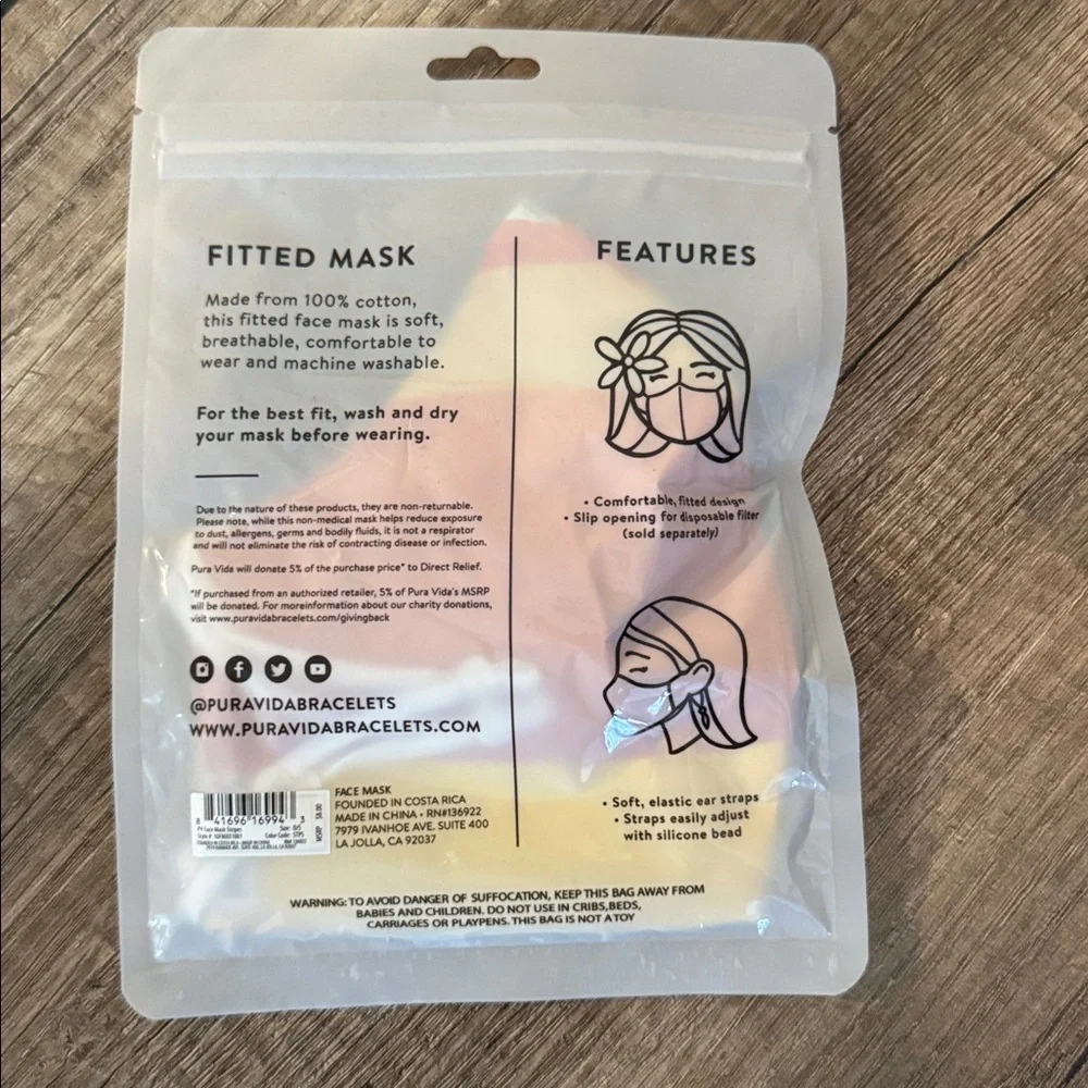 Pura Vida Fitted Mask
